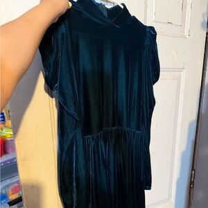 Zara Velvet Dress in Rich Teal